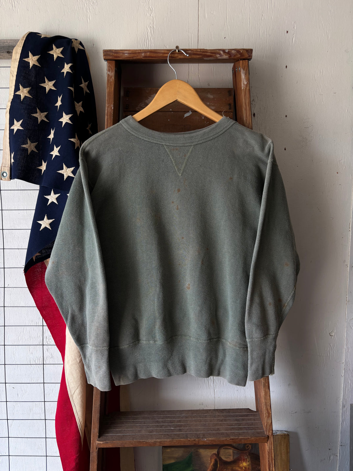 1950s Single V Sweatshirt Moss