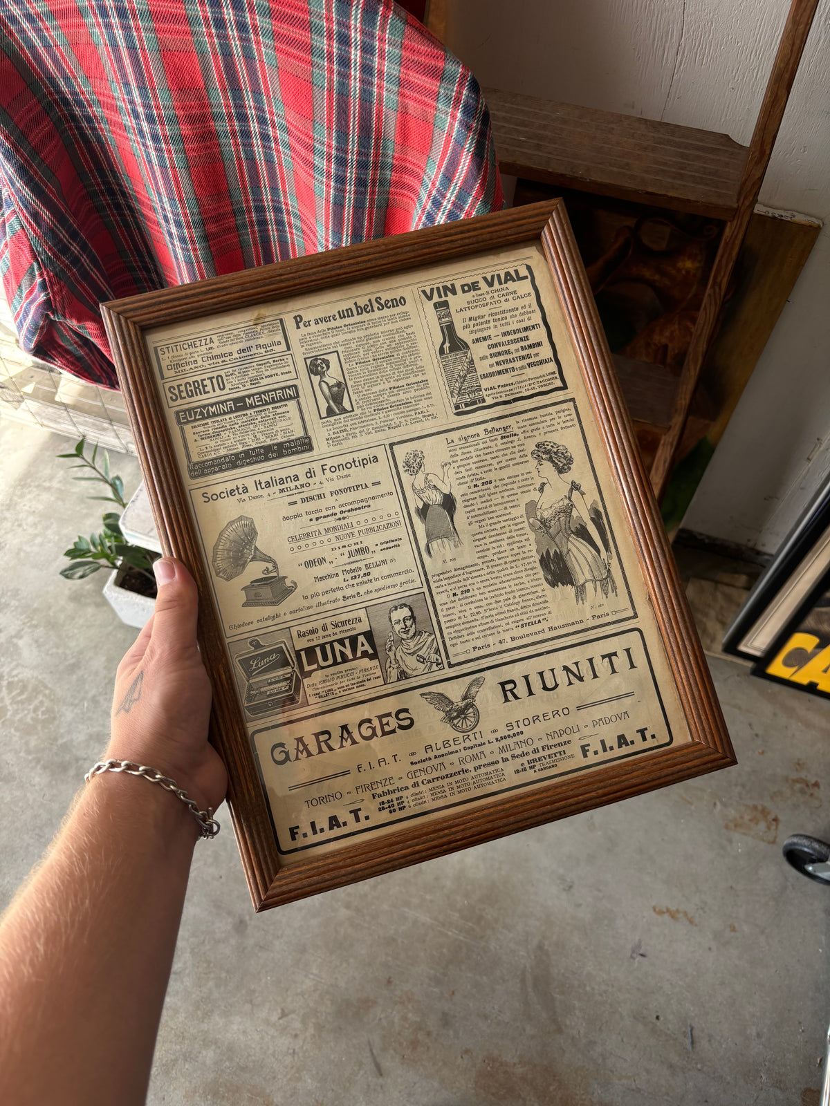 1800s Pair Italian Magazine Advertisement