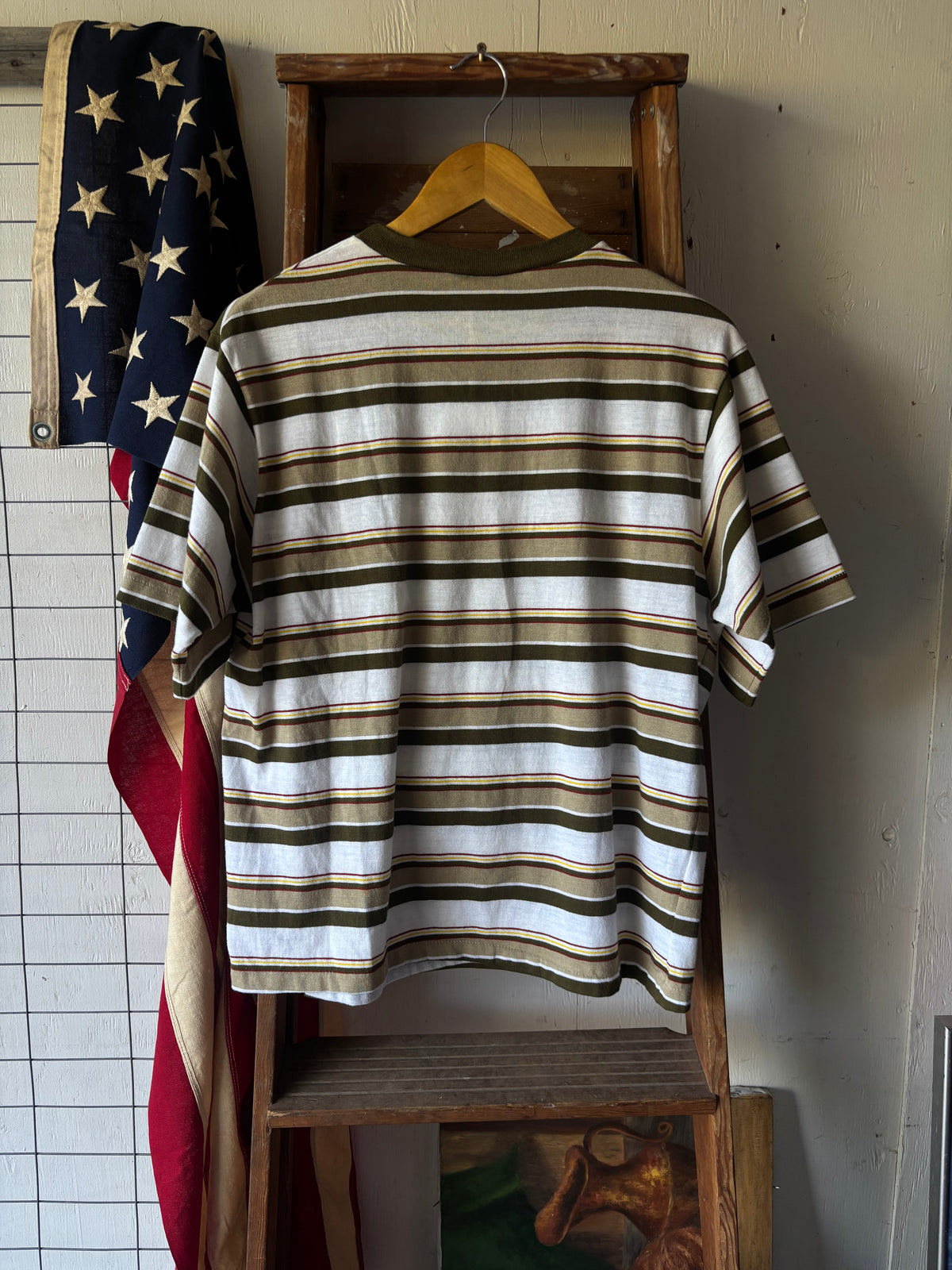 1970s Stripe Pocket Tee