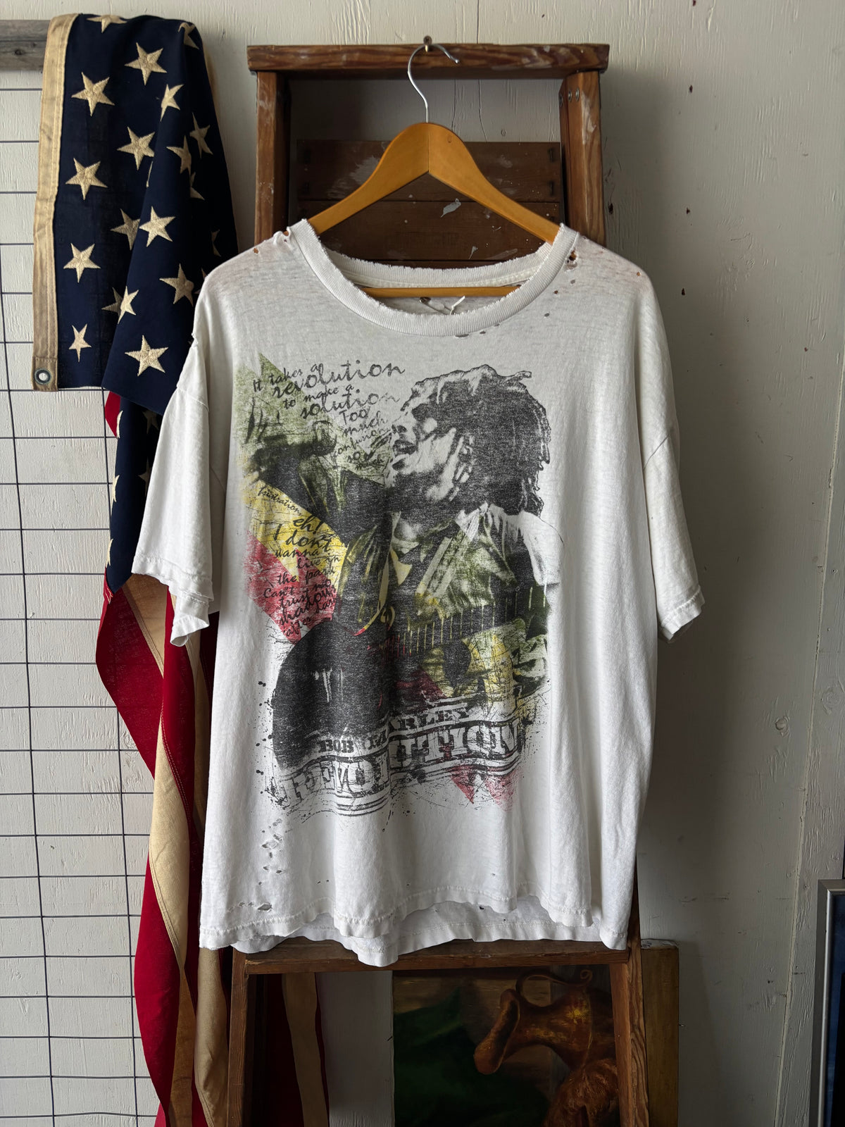2000s Distressed Bob Marley Tee
