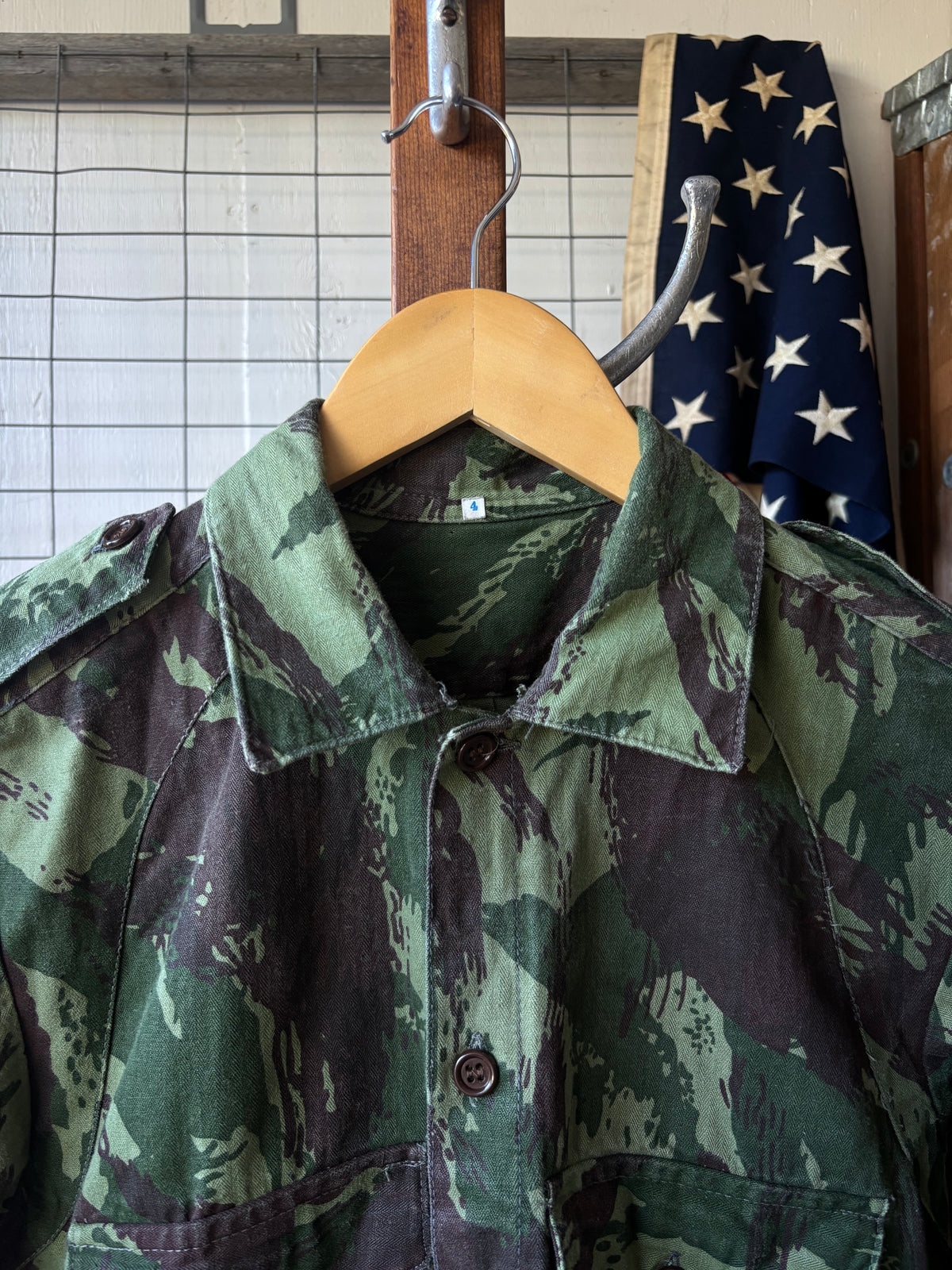 1970s Portuguese Lizard Camo Shirt