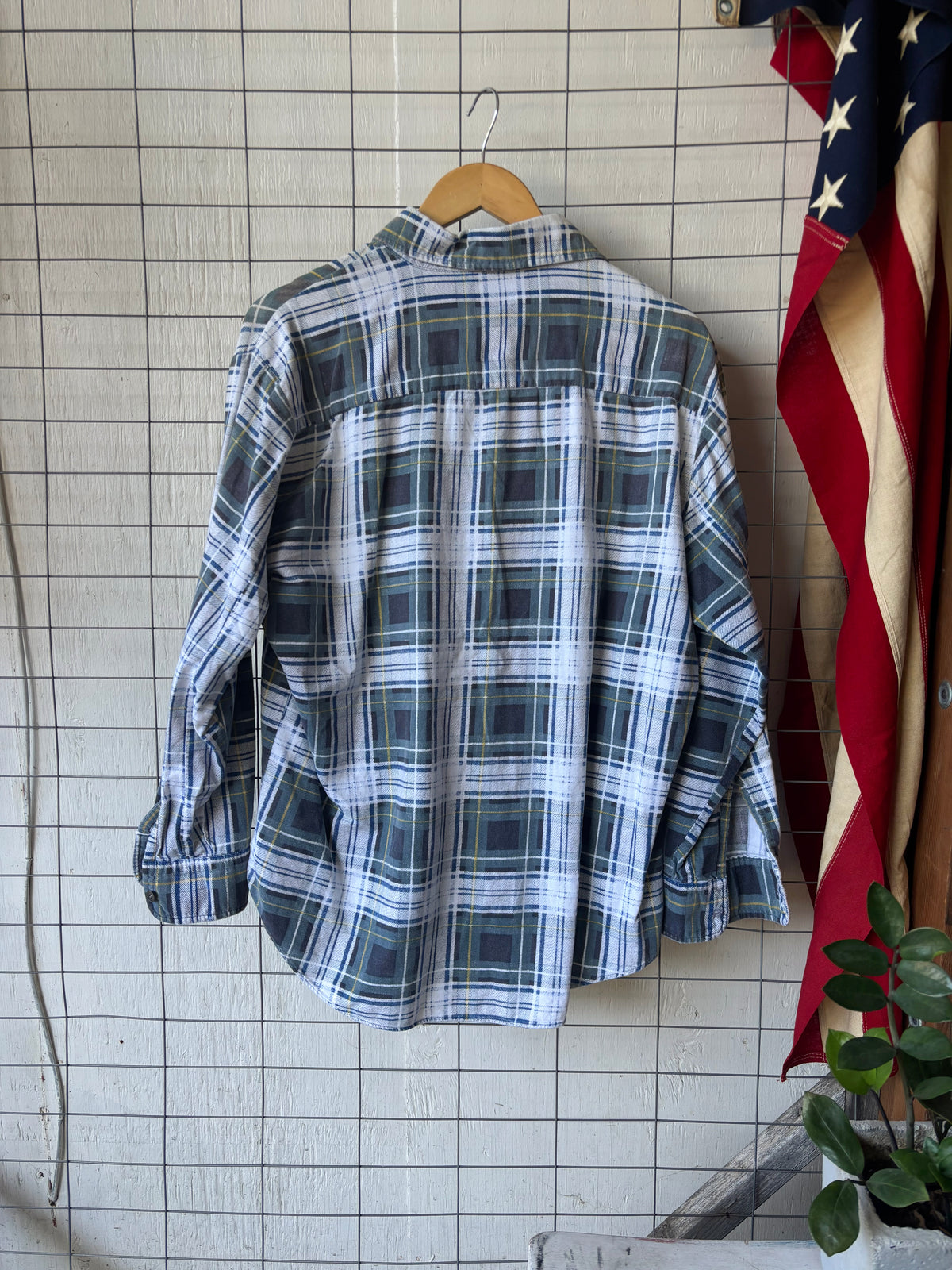1970s Shadow Plaid Cotton Flannel