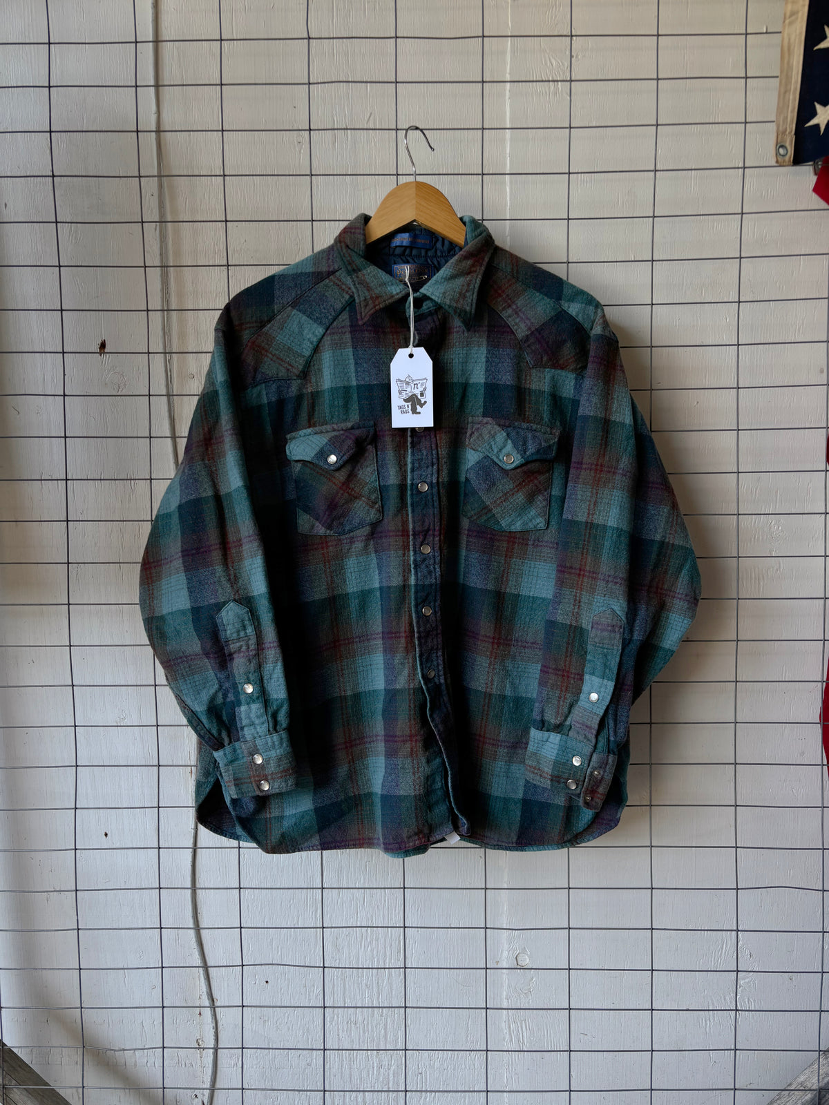 1980s Pendleton Wool Pearl Snap