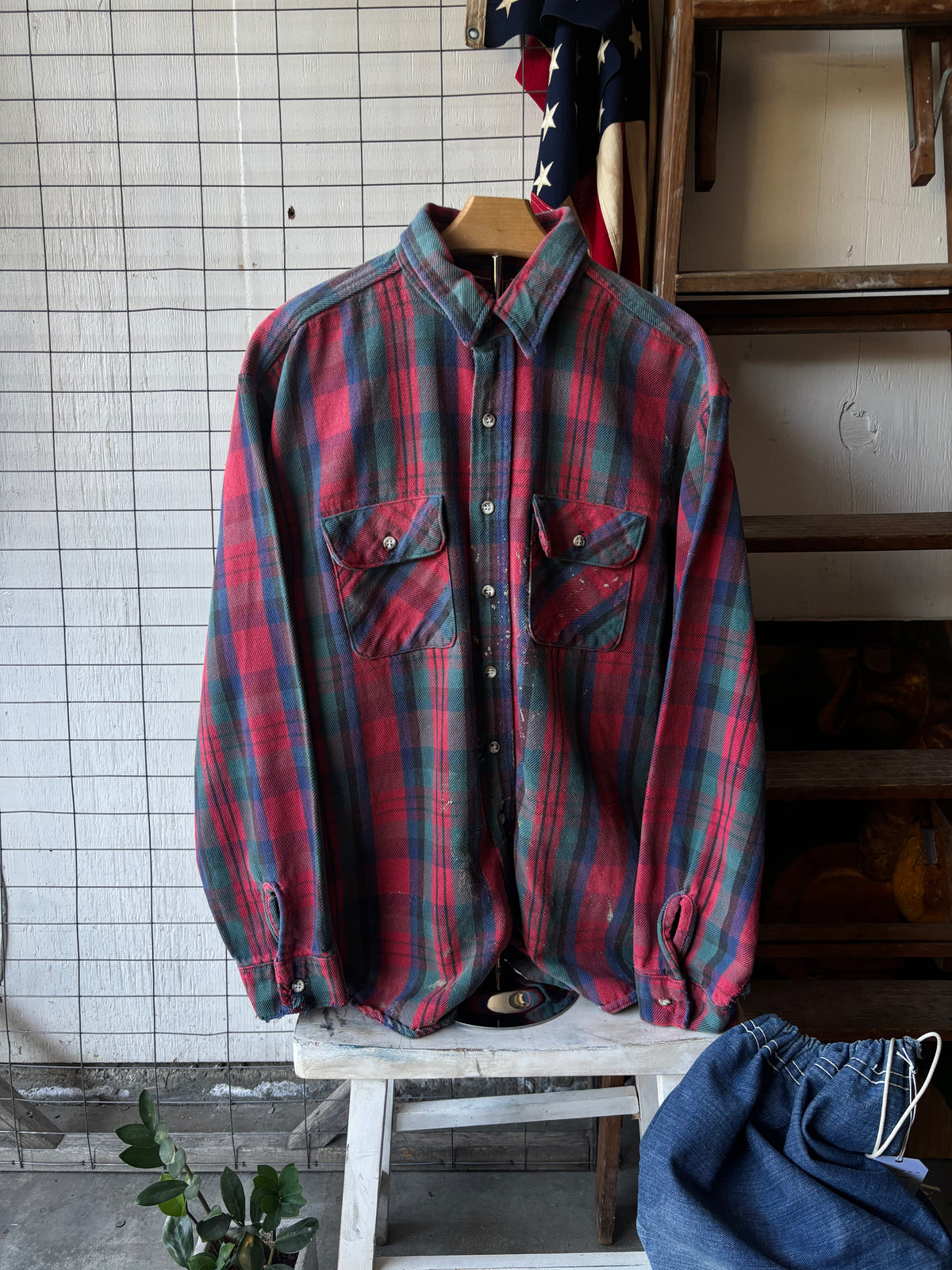 1970s Painter Cotton Flannel
