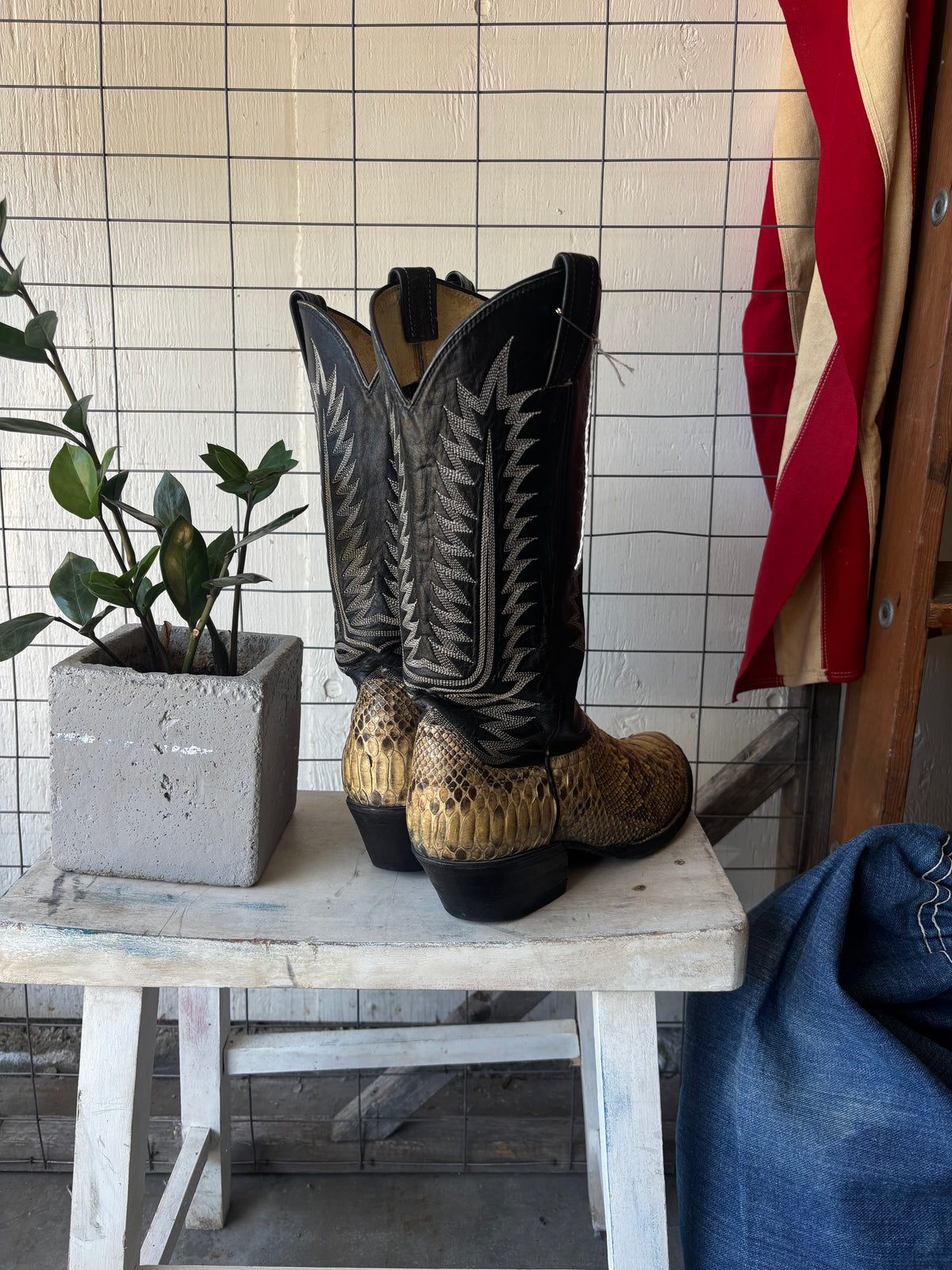 1980s Snakeskin Cowboy Boots