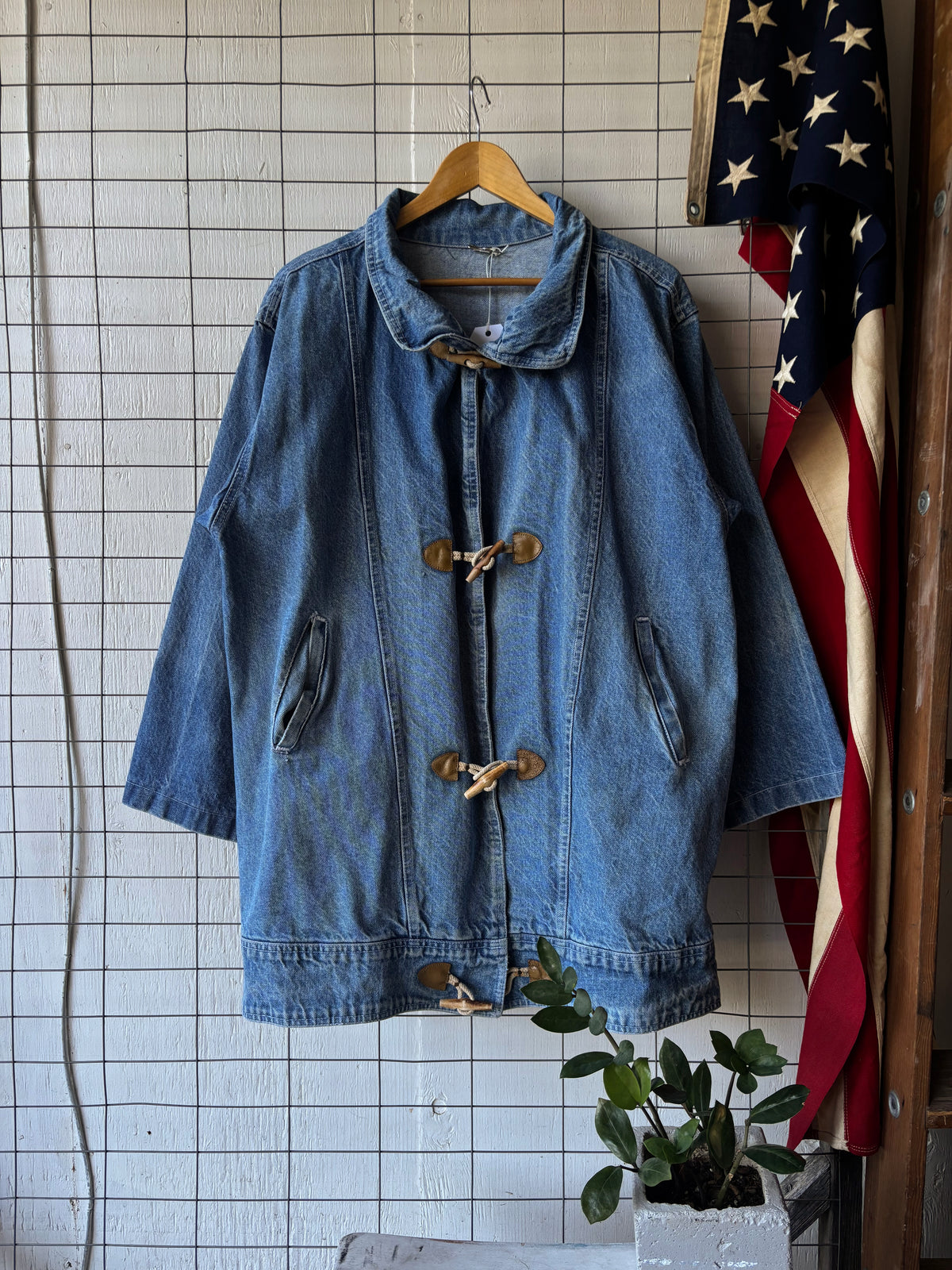 1990s Wooded Toggle Denim Jacket