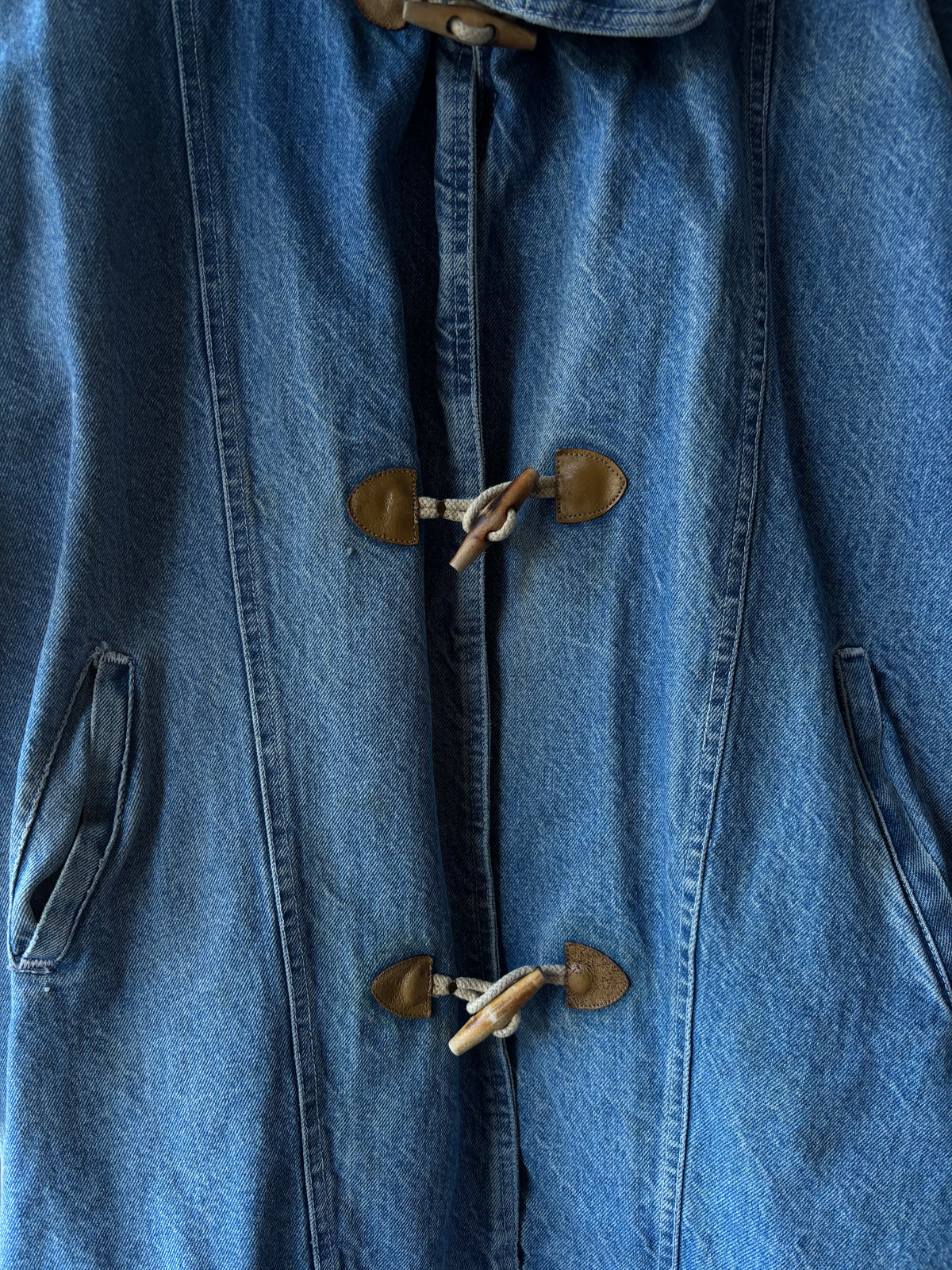 1990s Wooded Toggle Denim Jacket