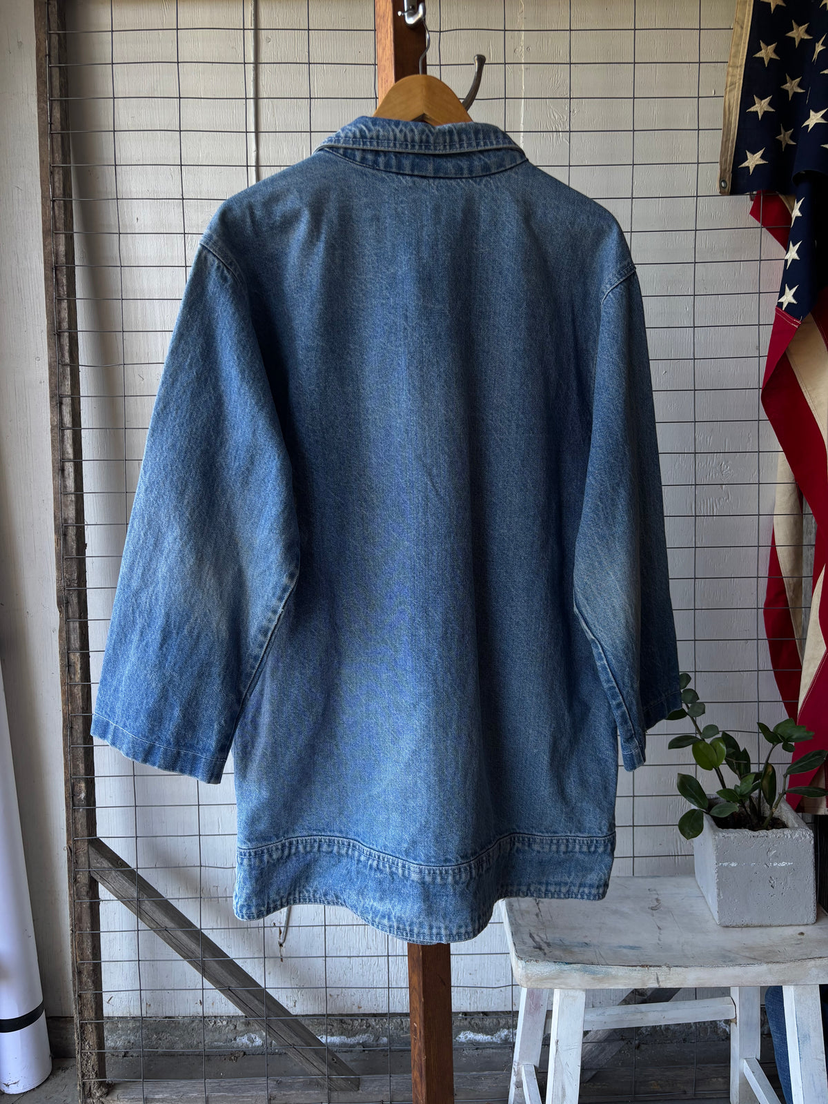 1990s Wooded Toggle Denim Jacket