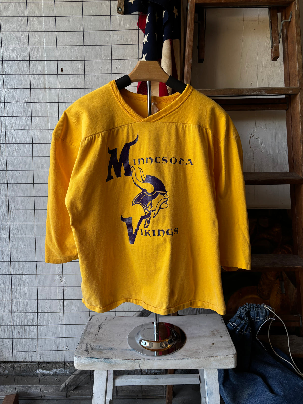 1970s Minnesota Vikings 3/4 Sleeve Tee