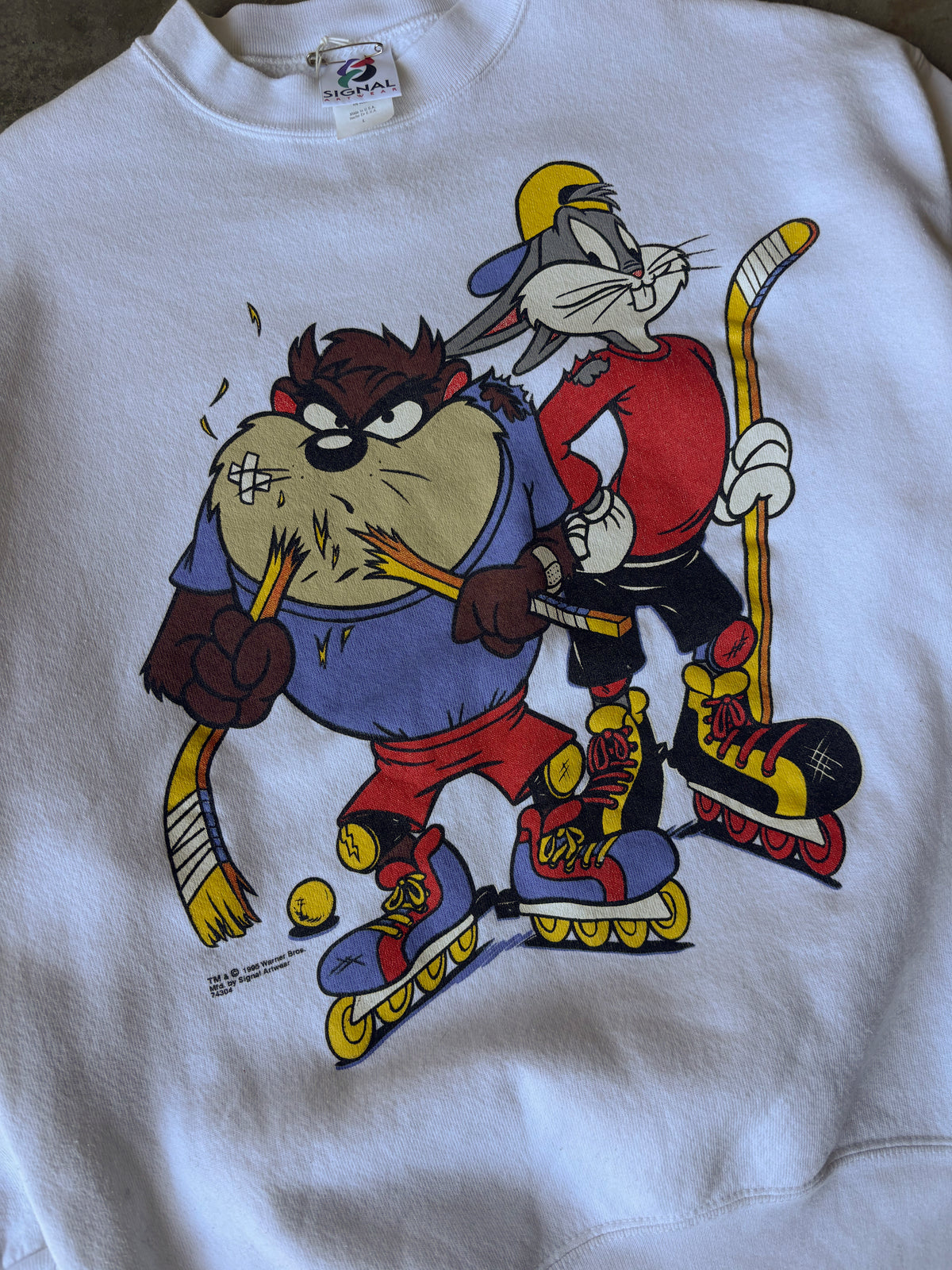 1990s Warner Bros Hockey Sweatshirt