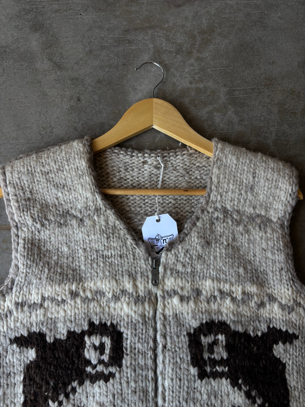 1960s Whale Wool Sweater Vest