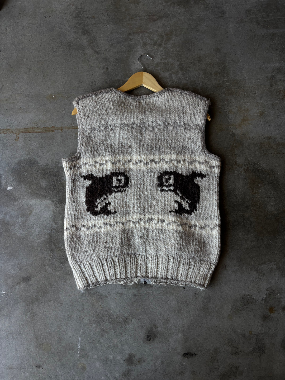 1960s Whale Wool Sweater Vest