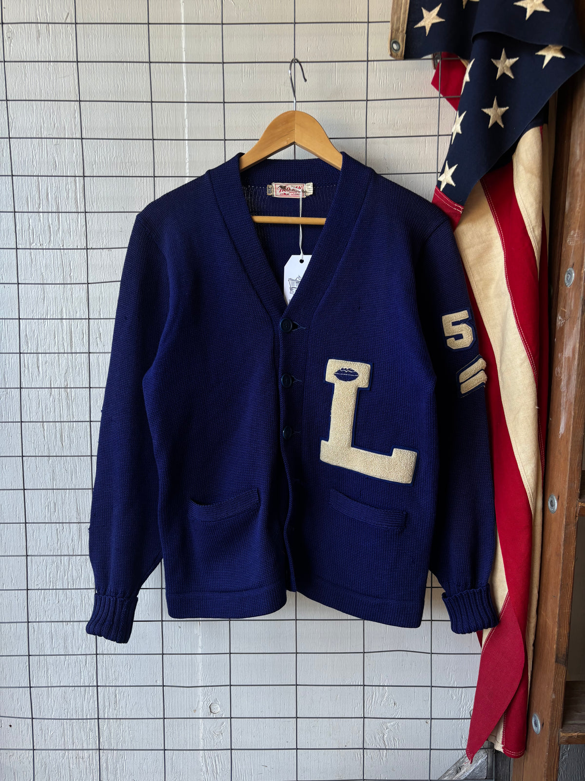 1950s Wool Varsity Cardigan