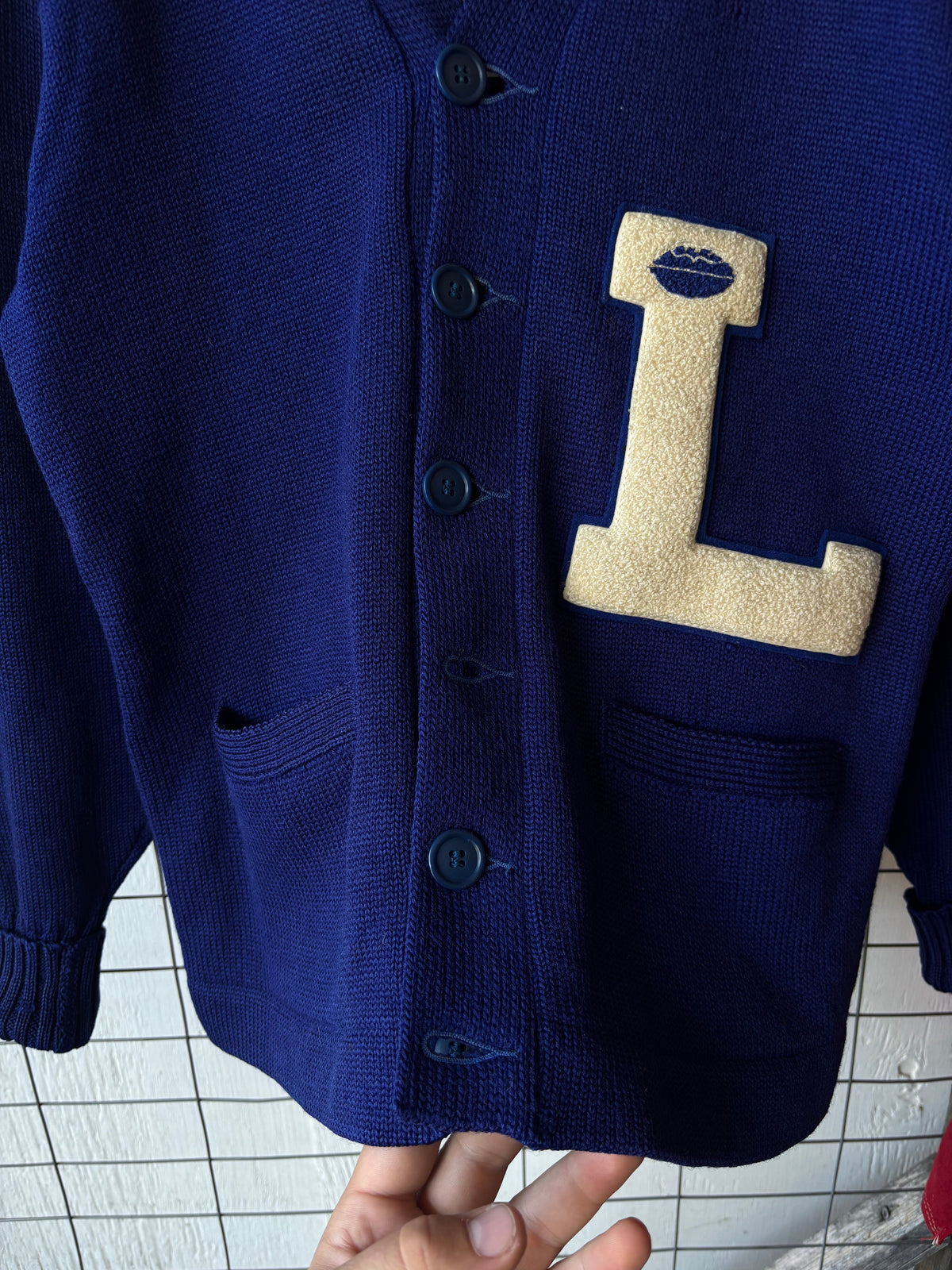 1950s Wool Varsity Cardigan