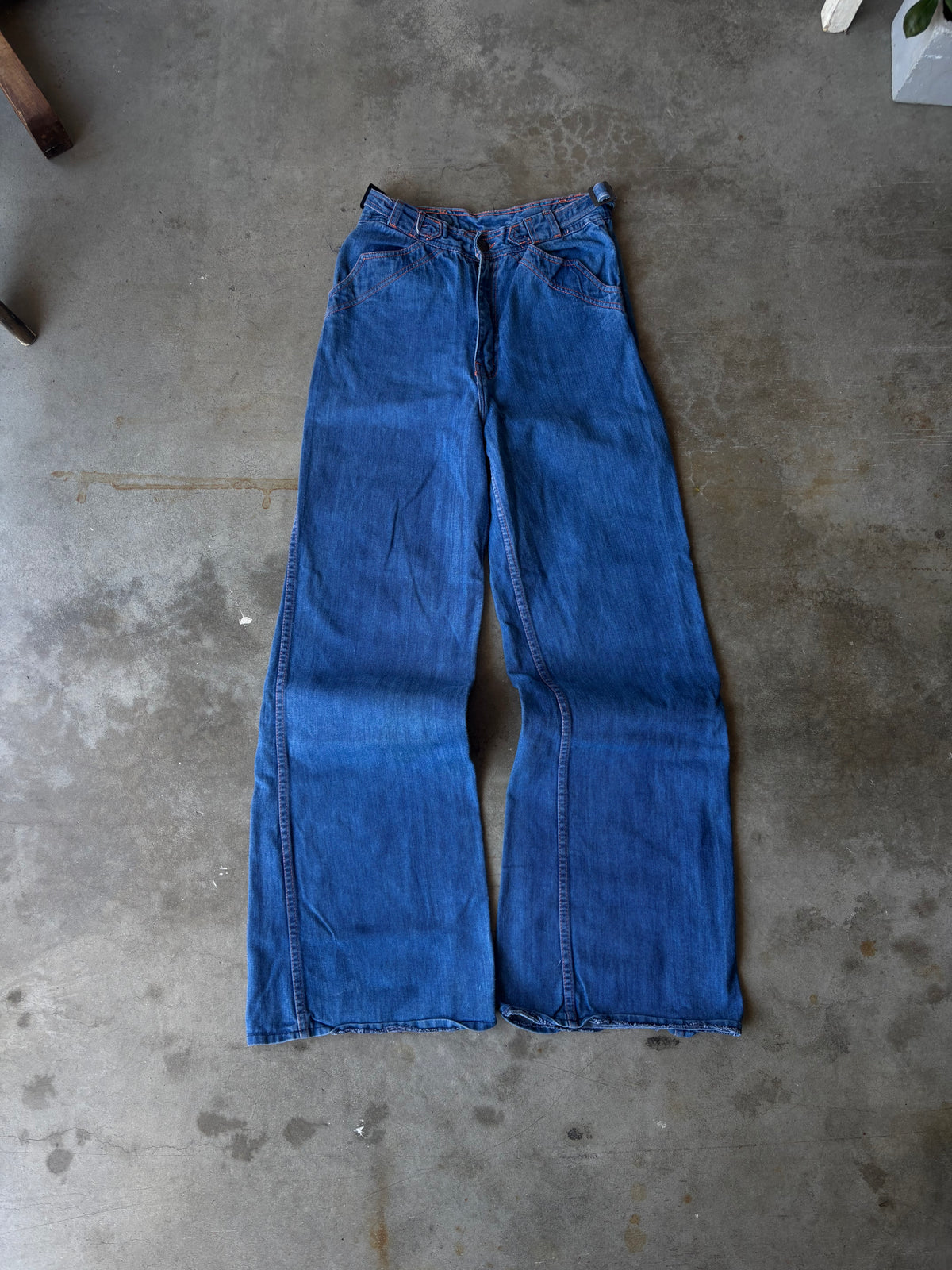 1970s Daddy's Money Wide Leg Jeans