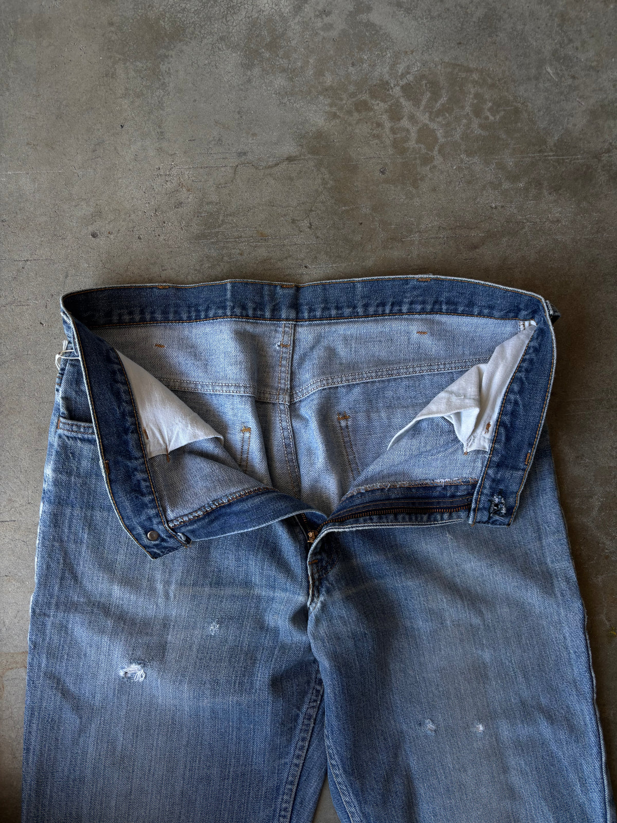 1970s Distressed Levis 646 Flare Jeans