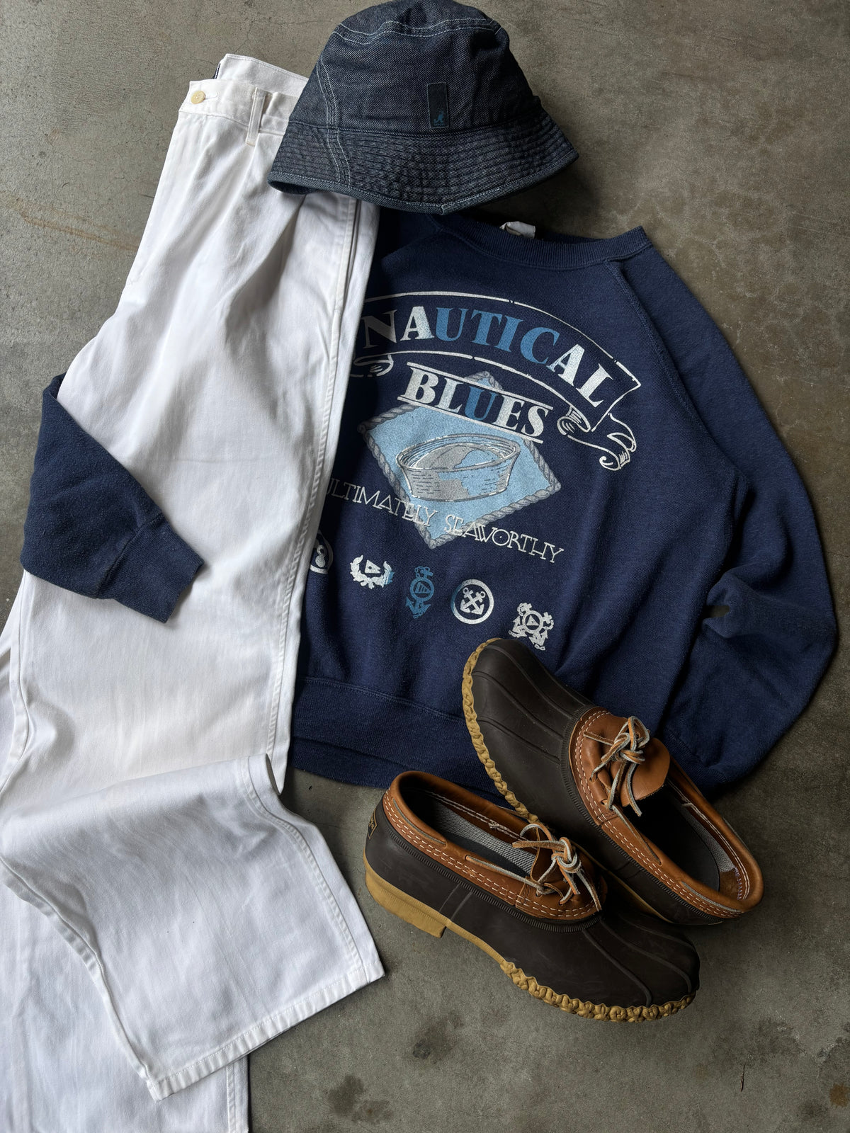 1990s Nautical Blues Sweatshirt