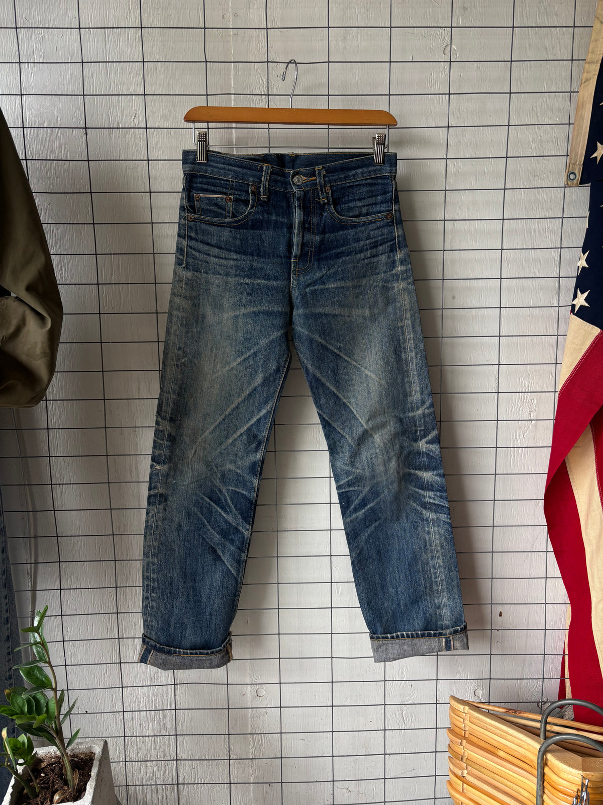 1990s USA Levis LVC 501 Selvedge Faded Jeans
