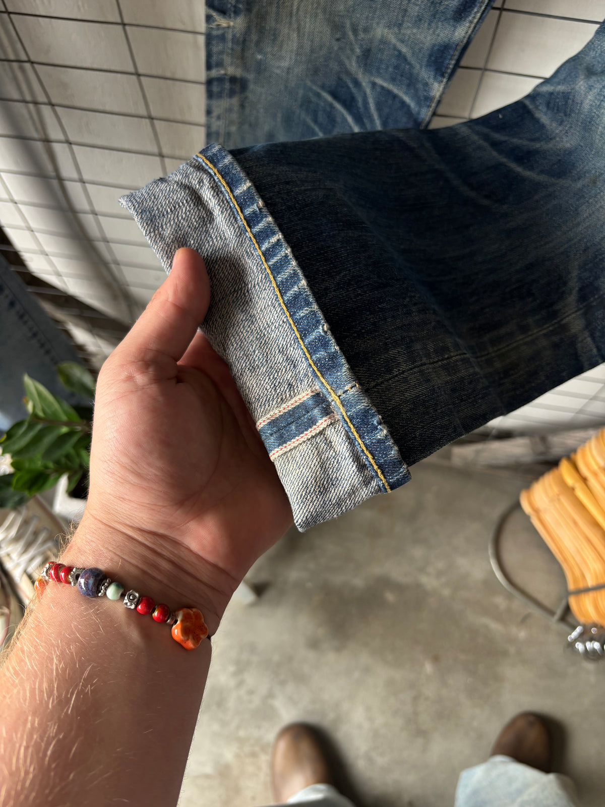 1990s USA Levis LVC 501 Selvedge Faded Jeans
