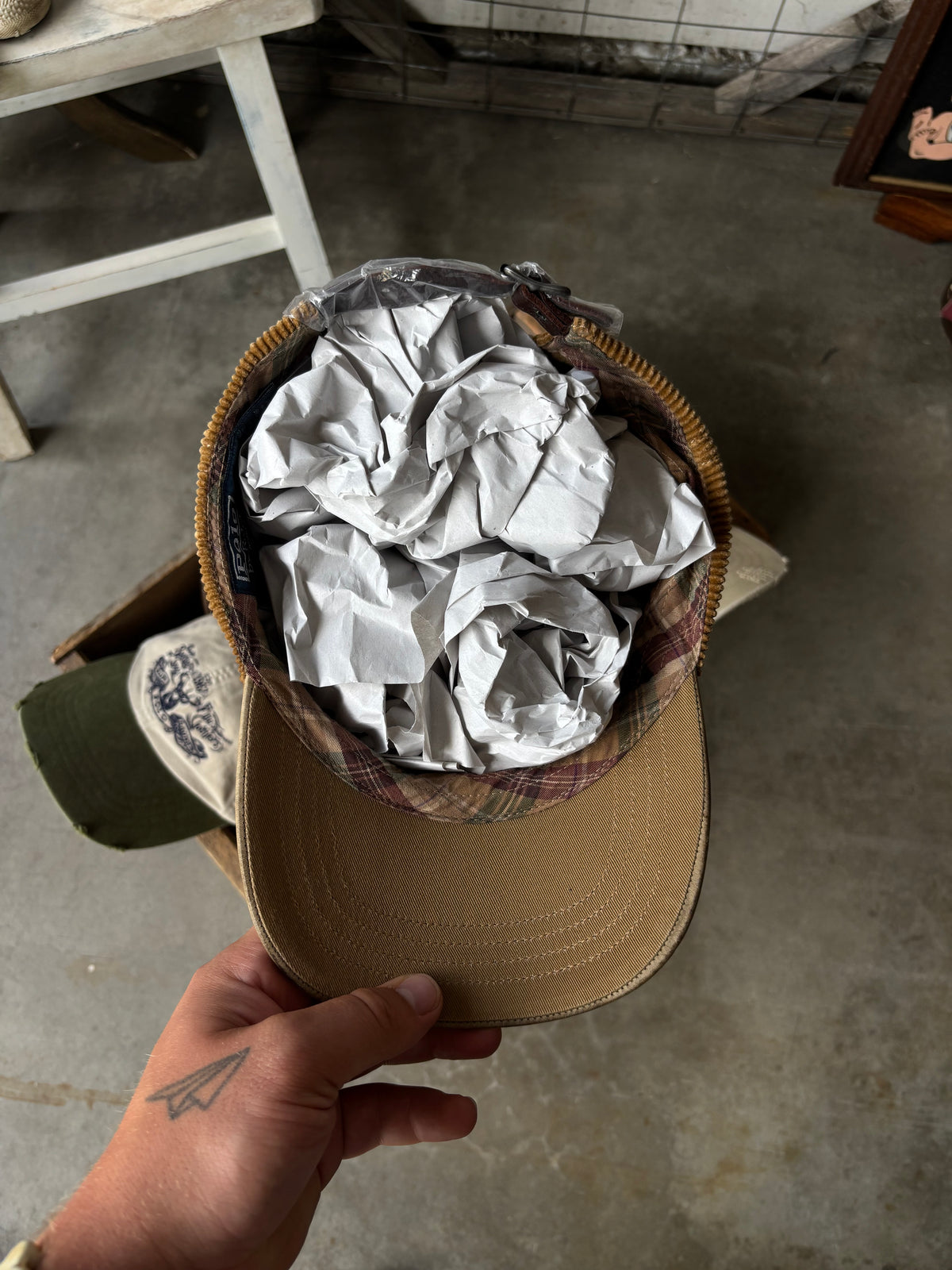 1990s Polo Ralph Lauren Fishing & Tackle Corduroy Cap