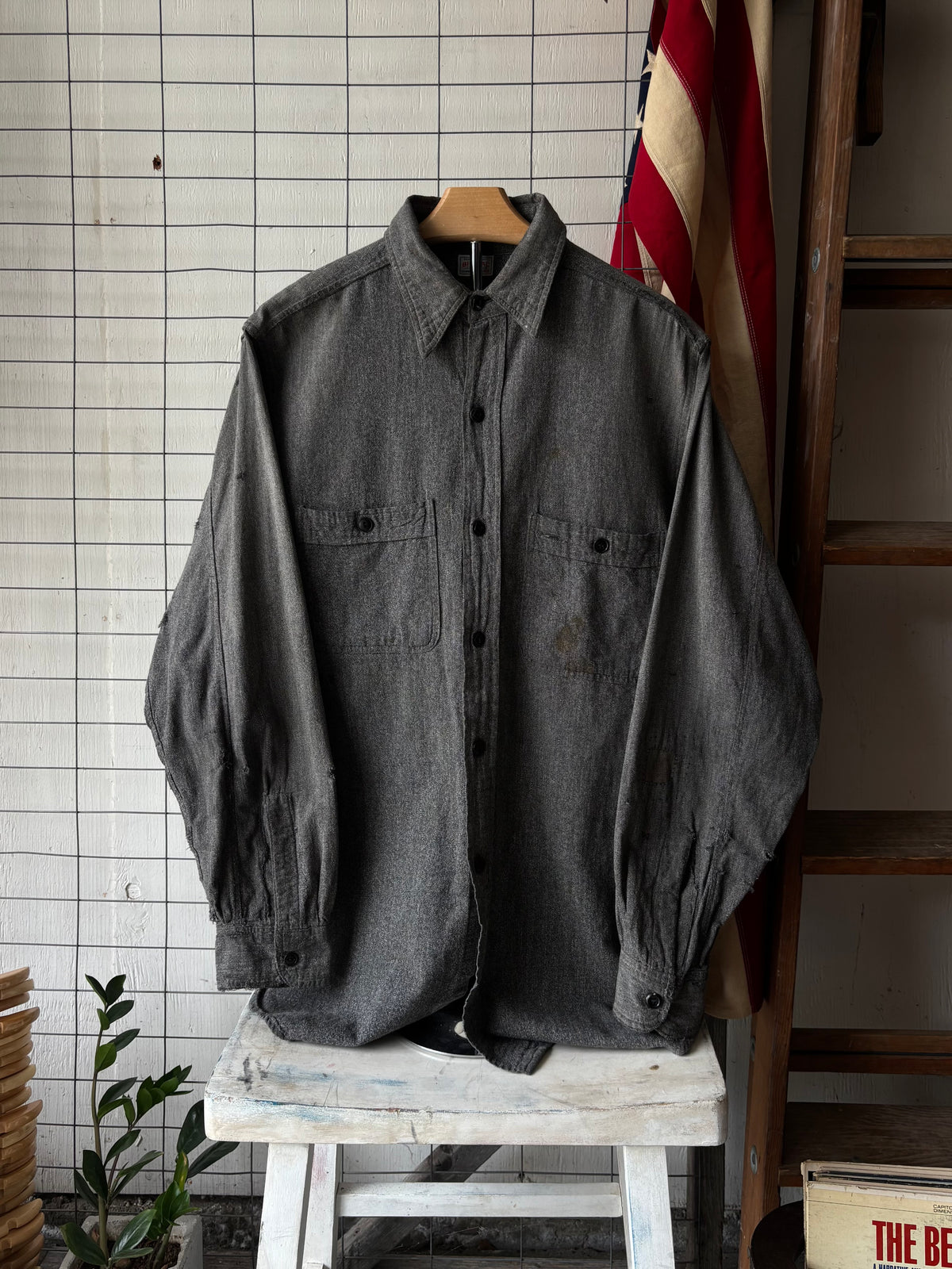 1940s Big Mac Salt & Pepper Work Shirt