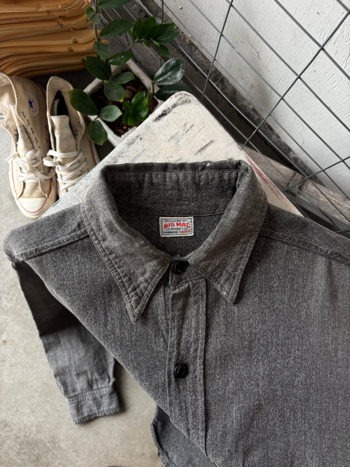 1940s Big Mac Salt & Pepper Work Shirt